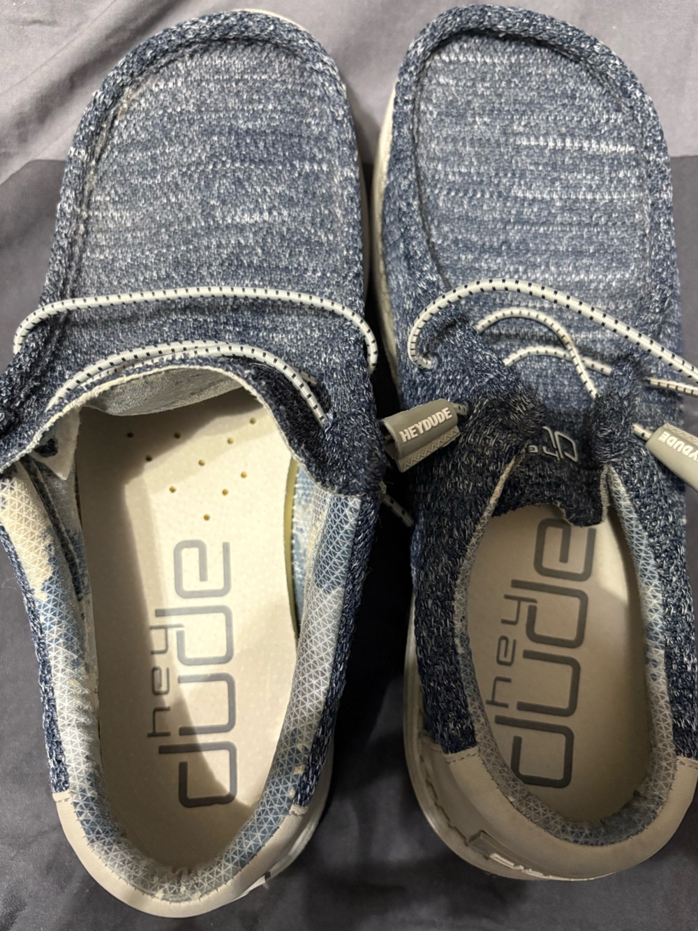Hey Dude Wally Chambray Blue Slip-On Shoes